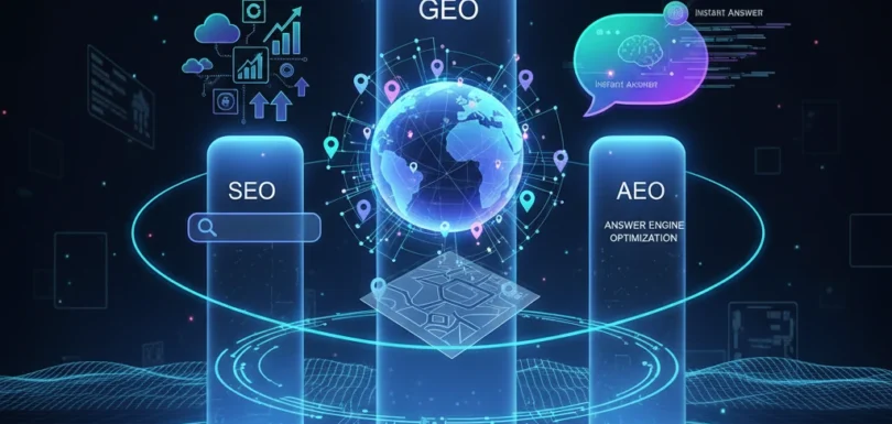 Search Everywhere Optimisation: What Is SEO, GEO, and AEO? Search Everywhere Optimisation: What Is SEO, GEO, and AEO?